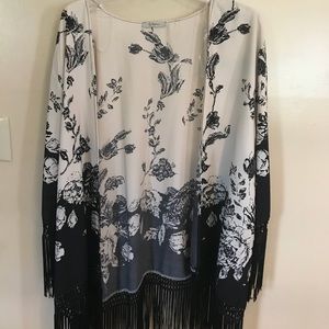 Fringe kimono